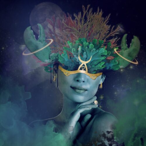 "Kunstwerk 'Cancer Moonchild' van Pablo Slenders, een artistieke interpretatie van het sterrenbeeld Kreeft. Dit kunstwerk vangt de essentie van het teken Kreeft, bekend om zijn gevoeligheid en intuïtie, in een boeiende visuele stijl. Met een harmonieuze mix van zachte kleuren en vloeiende lijnen, belichaamt dit stuk de emotionele diepte en de mystieke verbondenheid van Kreeft met de maan. Een verfijnde toevoeging aan elke kunstcollectie die zoekt naar werken met diepe symboliek en emotionele expressie."