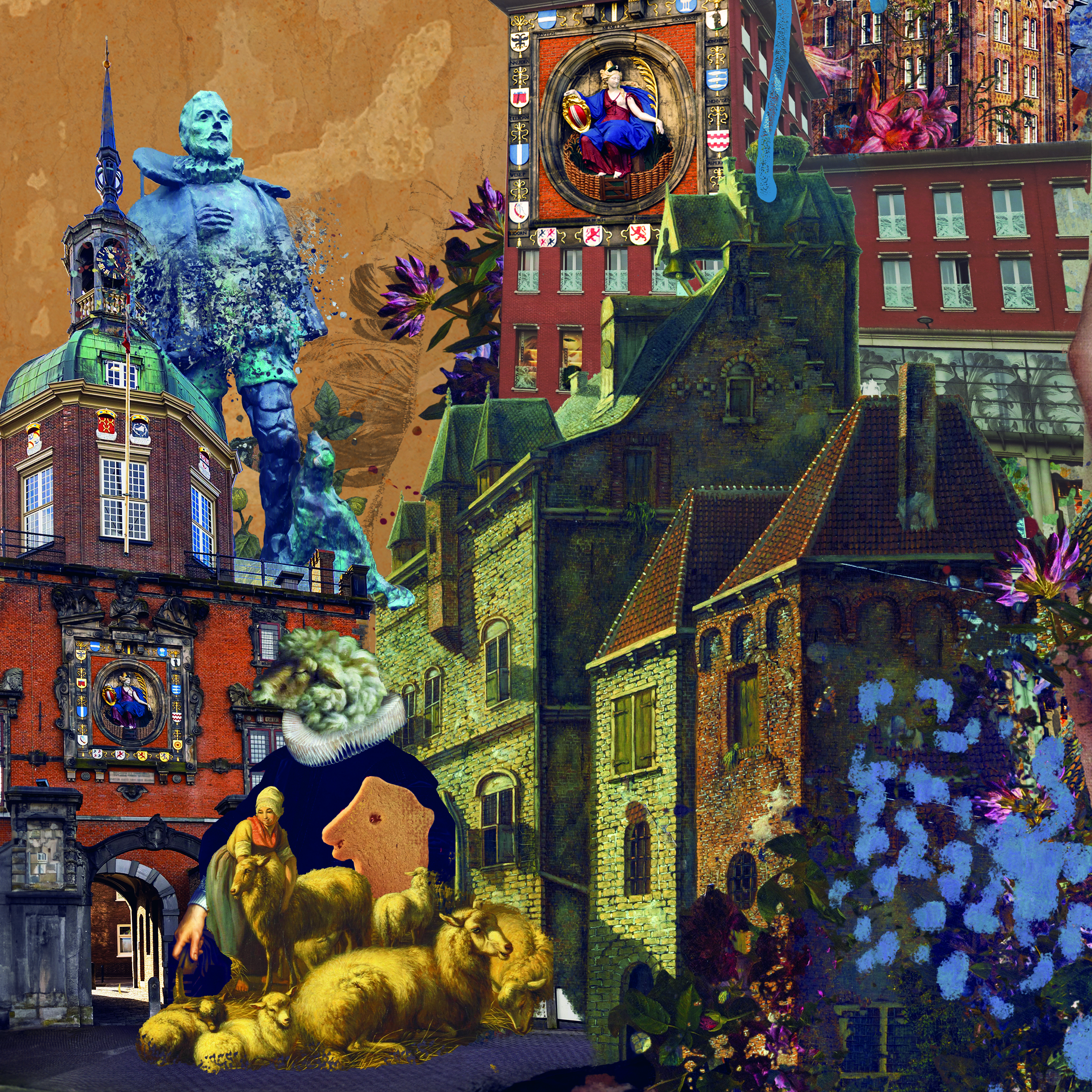 Stadsgezicht Dordrecht (100x100) Limited Edition - Afbeelding 2