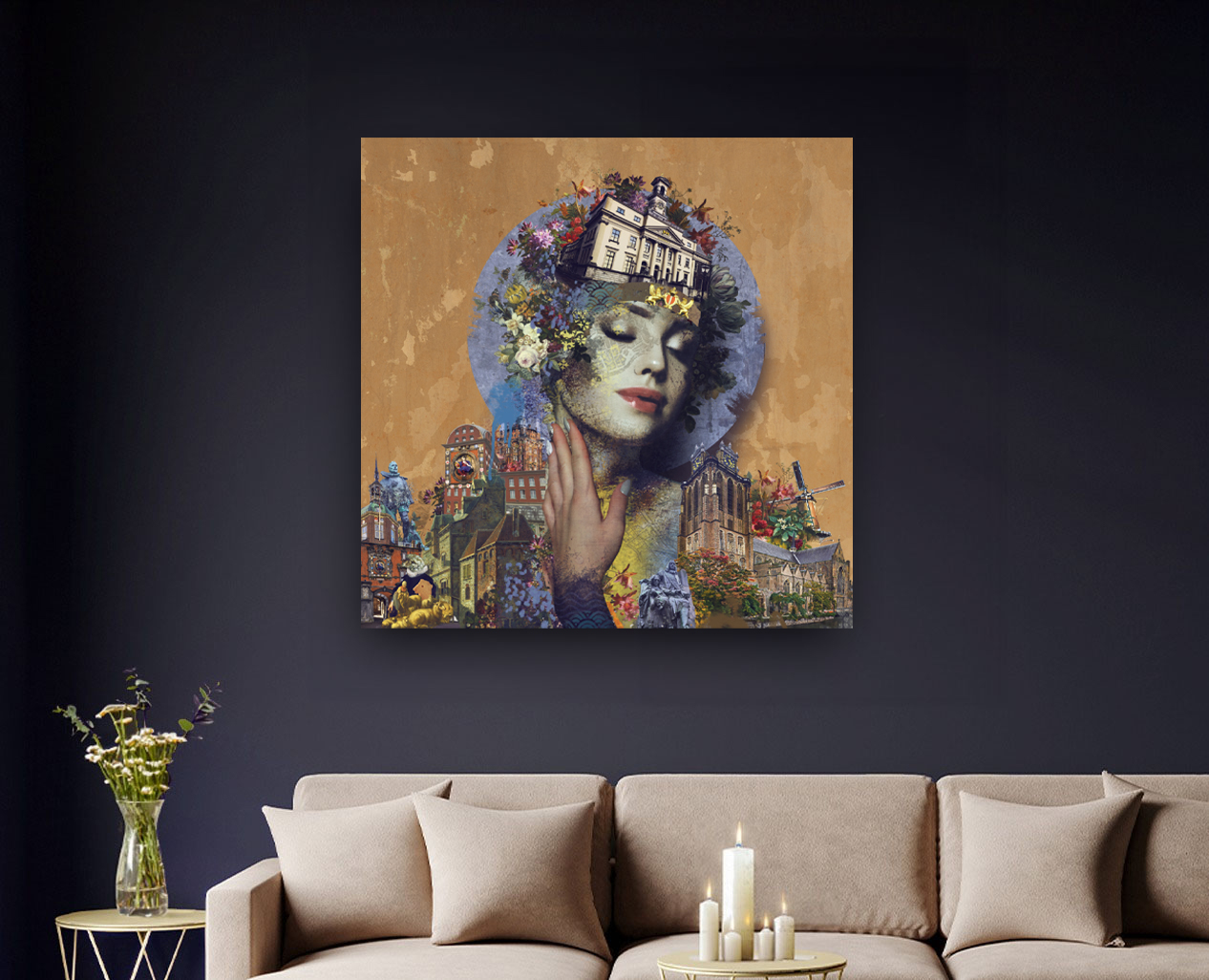 Stadsgezicht Dordrecht (70x70) Limited Edition